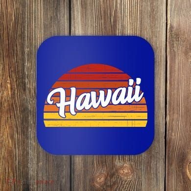 Hawaii Sunset Retro Vintage Coaster