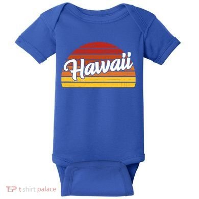 Hawaii Sunset Retro Vintage Baby Bodysuit
