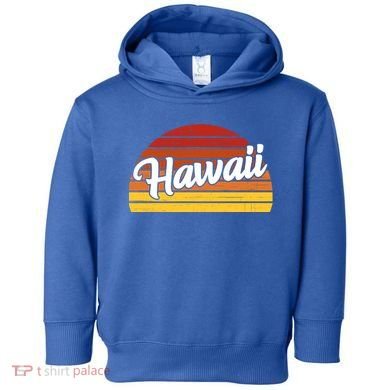 Hawaii Sunset Retro Vintage Toddler Hoodie
