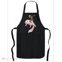 Halloween Skeleton Riding Axolotl Cute Apron thumb 0
