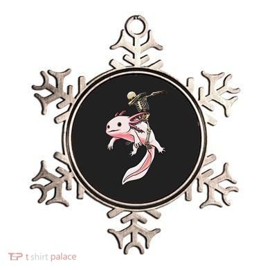 Halloween Skeleton Riding Axolotl Cute Ornament