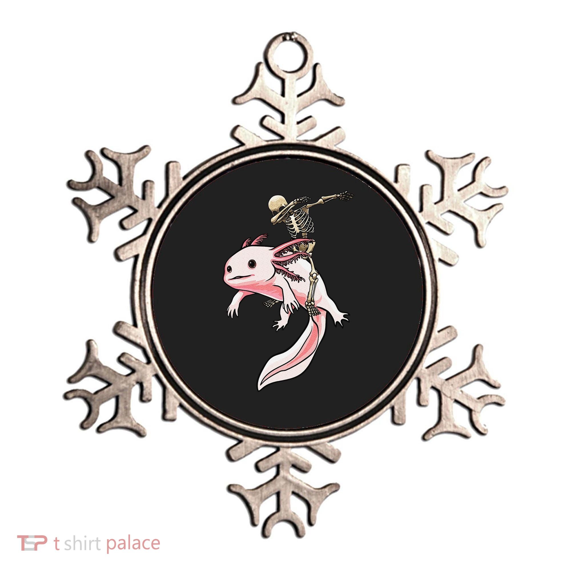 Halloween Skeleton Riding Axolotl Cute Ornament