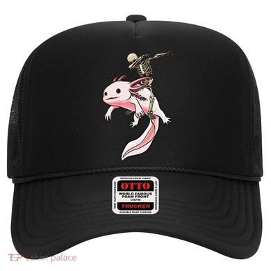 Halloween Skeleton Riding Axolotl Cute Hat