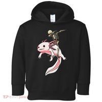 Halloween Skeleton Riding Axolotl Cute Toddler Hoodie thumb 0