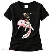 Halloween Skeleton Riding Axolotl Cute Women's T-Shirt thumb 0