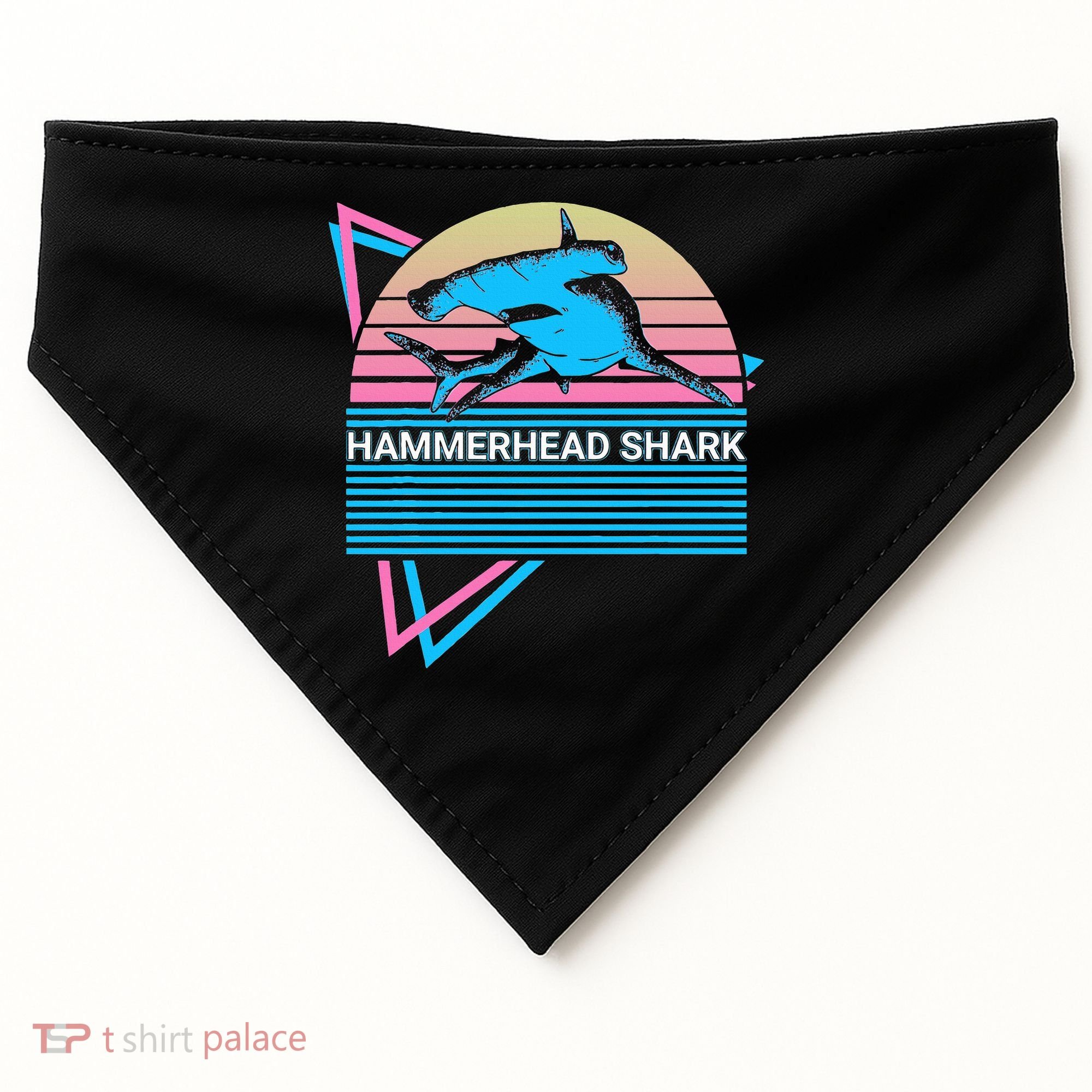 Hammerhead Shark Retro USA-Made Doggie Bandana