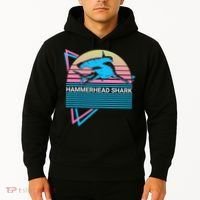 Hammerhead Shark Retro Hoodie thumb 2