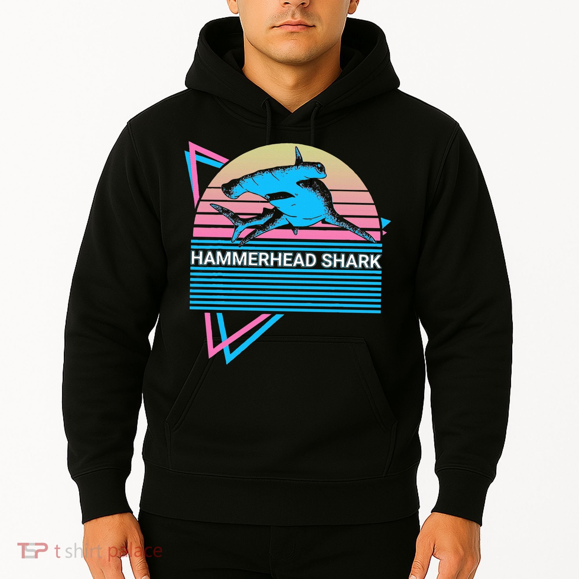 Hammerhead Shark Retro Hoodie