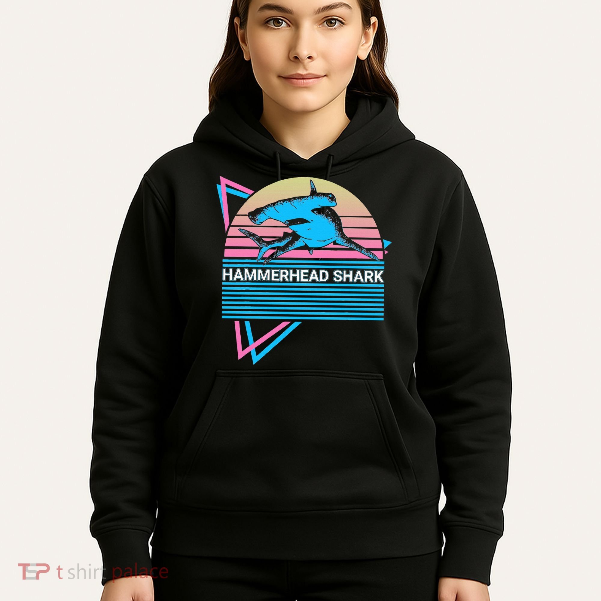 Hammerhead Shark Retro Hoodie
