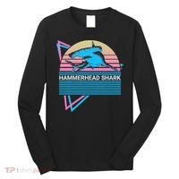 Hammerhead Shark Retro Long Sleeve Shirt thumb 0