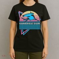Hammerhead Shark Retro T-Shirt thumb 4