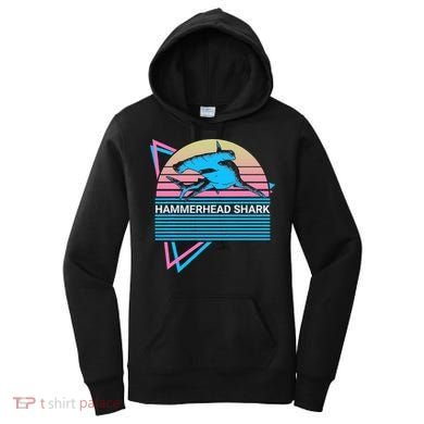 Hammerhead Shark Retro Women's Hoodie