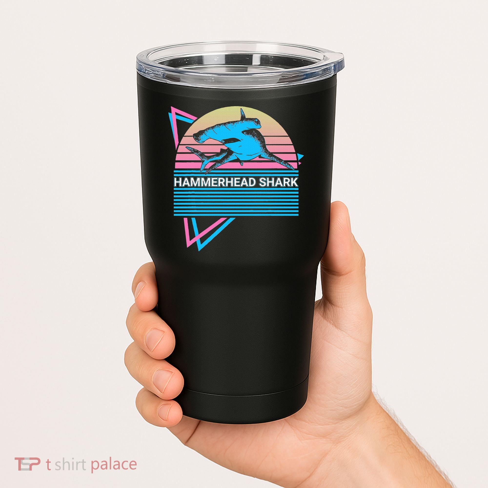 Hammerhead Shark Retro Tumbler