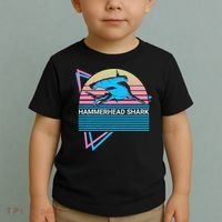 Hammerhead Shark Retro Toddler T-Shirt thumb 2