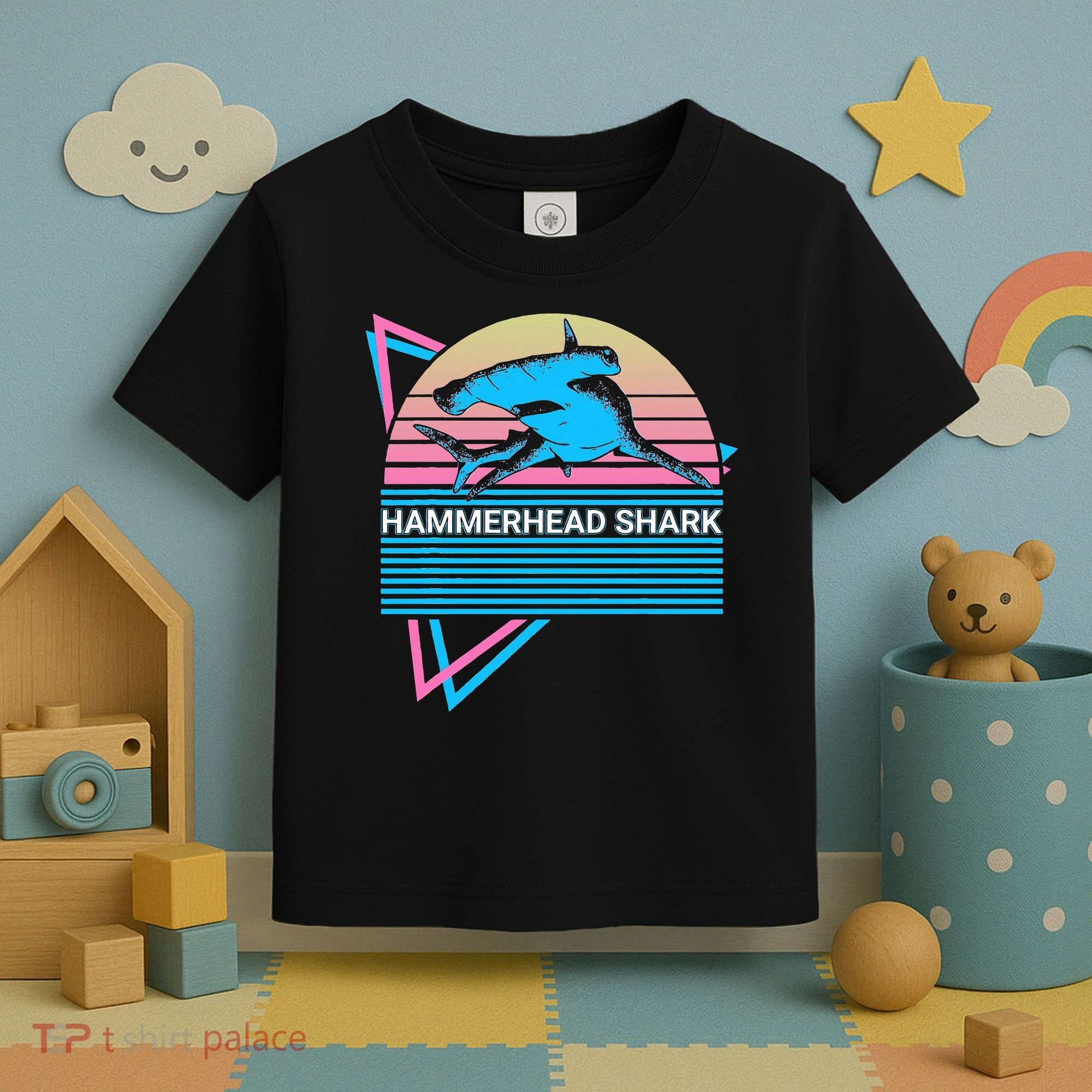 Hammerhead Shark Retro Toddler T-Shirt