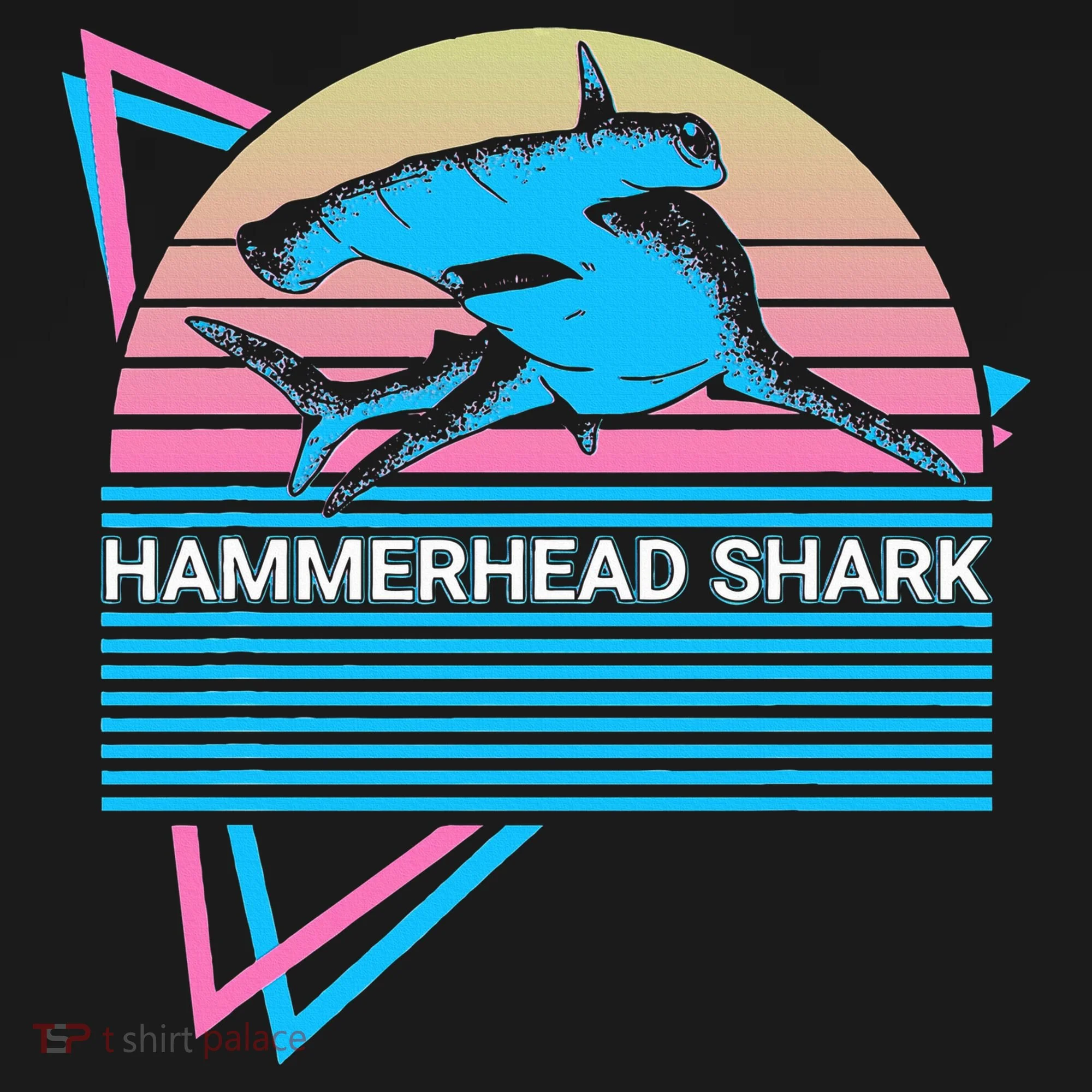 Hammerhead Shark Retro Women's Long Sleeve Shirt