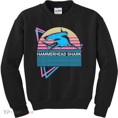 Hammerhead Shark Retro Kids Sweatshirt