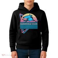 Hammerhead Shark Retro Kids Hoodie thumb 4