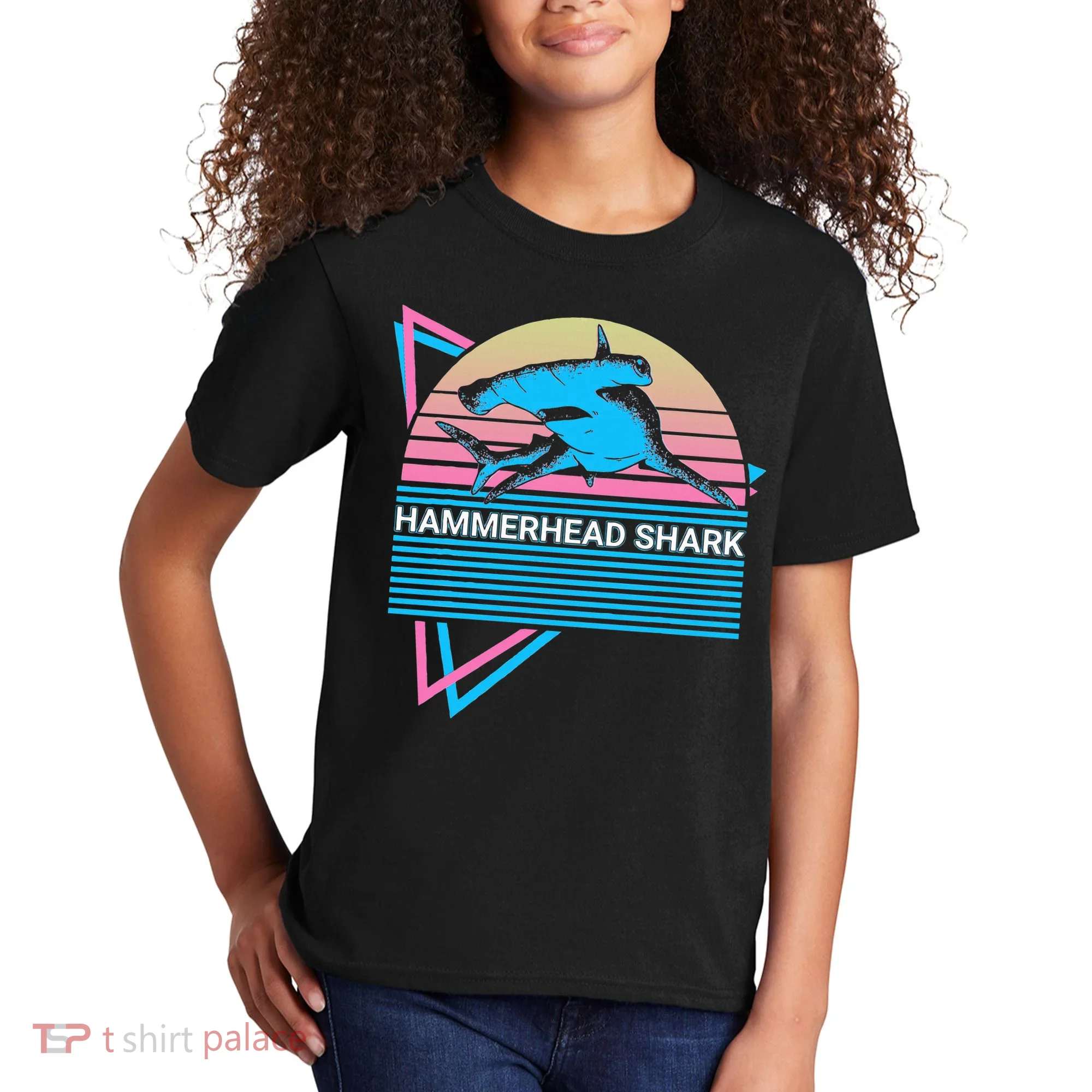 Hammerhead Shark Retro Kids T-Shirt