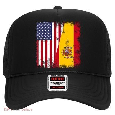 Half Spaniard Spanish Flag Vintage Spain Usa Gift Hat