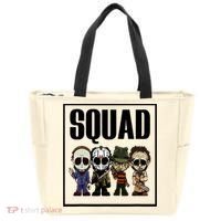 Halloween Shirt Squad Horror Character Tote Bag thumb 0