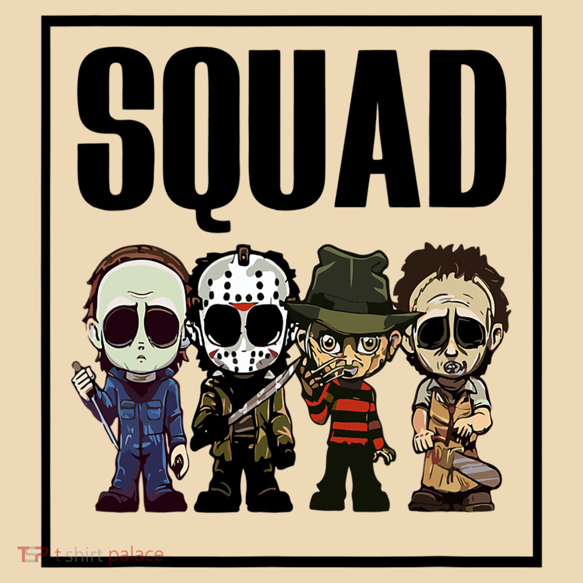 Halloween Shirt Squad Horror Character Tote Bag