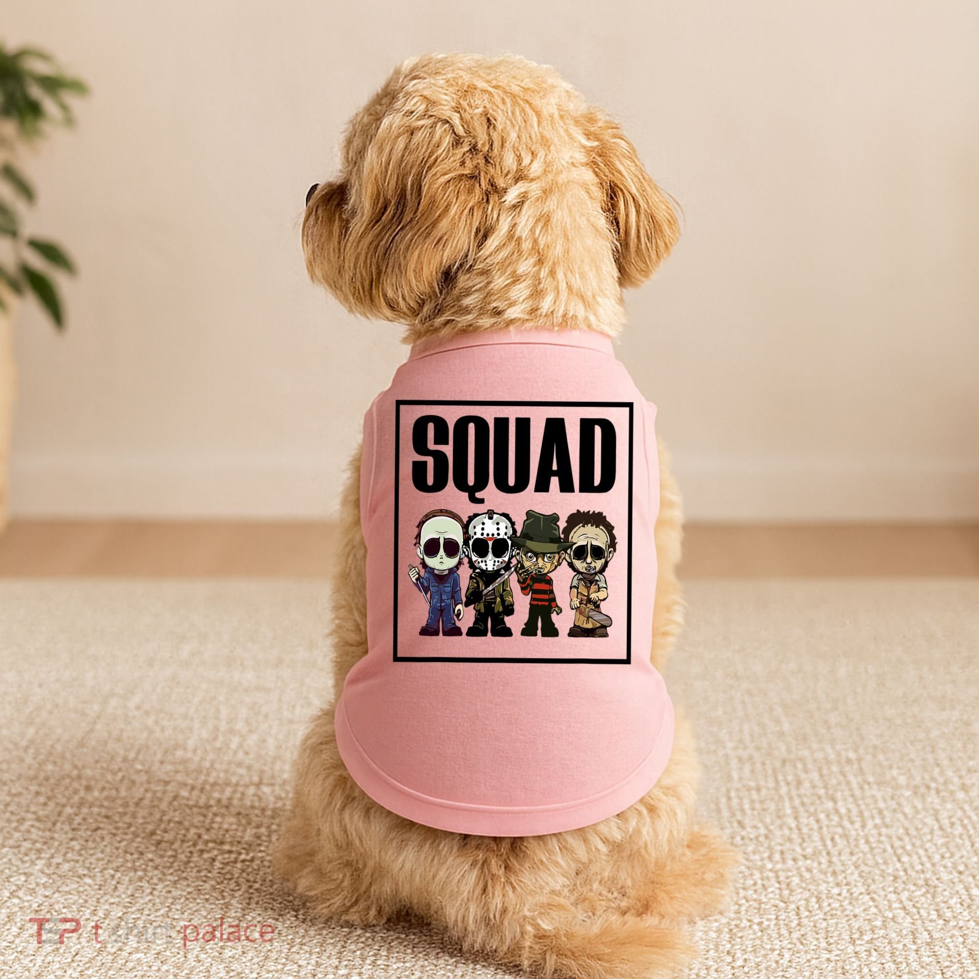 Halloween Shirt Squad Horror Character Doggie Tank
