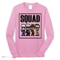 Halloween Shirt Squad Horror Character Long Sleeve Shirt thumb 0