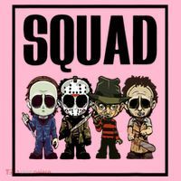 Halloween Shirt Squad Horror Character Long Sleeve Shirt thumb 2