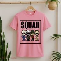 Halloween Shirt Squad Horror Character T-Shirt thumb 2