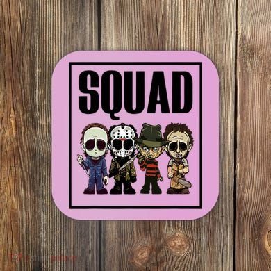 Halloween Shirt Squad Horror Character Coaster