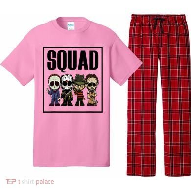 Halloween Shirt Squad Horror Character Pajama Set