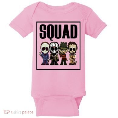 Halloween Shirt Squad Horror Character Baby Bodysuit