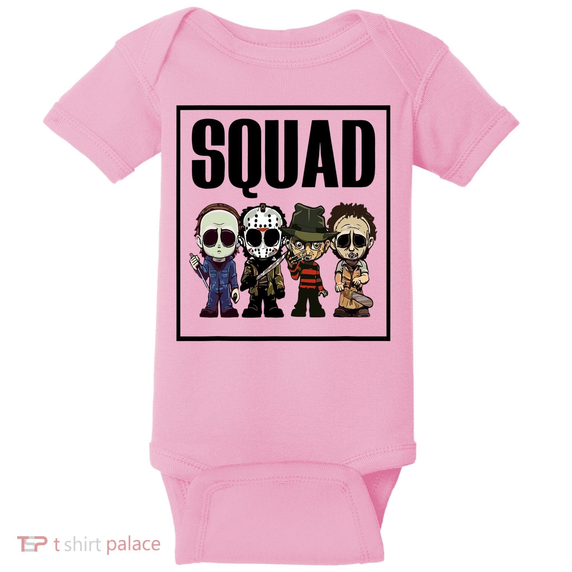 Halloween Shirt Squad Horror Character Baby Bodysuit