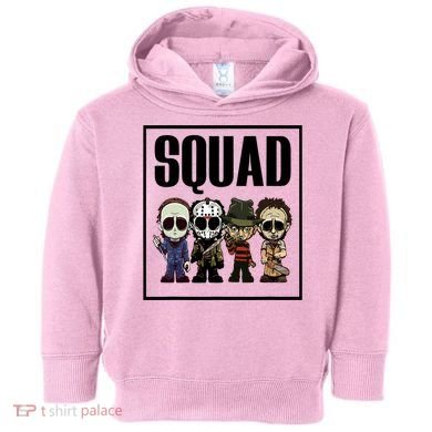 Halloween Shirt Squad Horror Character Toddler Hoodie