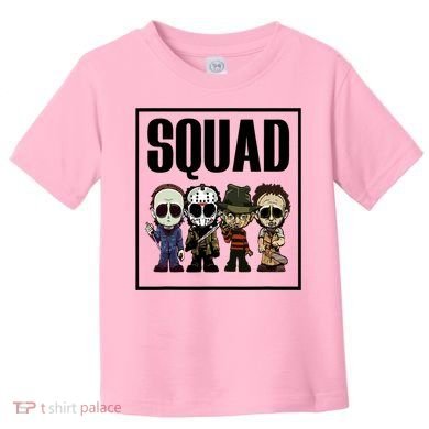 Halloween Shirt Squad Horror Character Toddler T-Shirt
