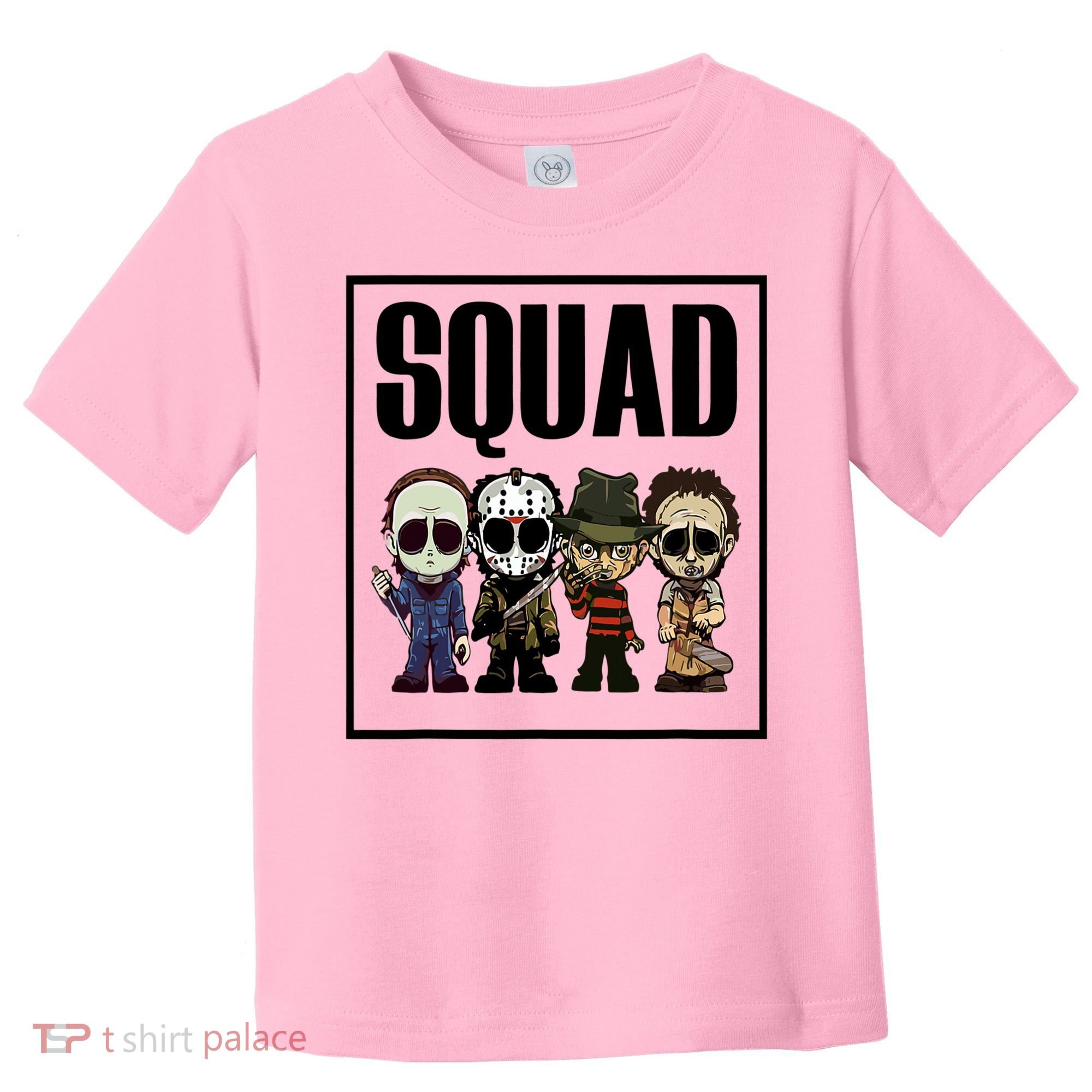 Halloween Shirt Squad Horror Character Toddler T-Shirt