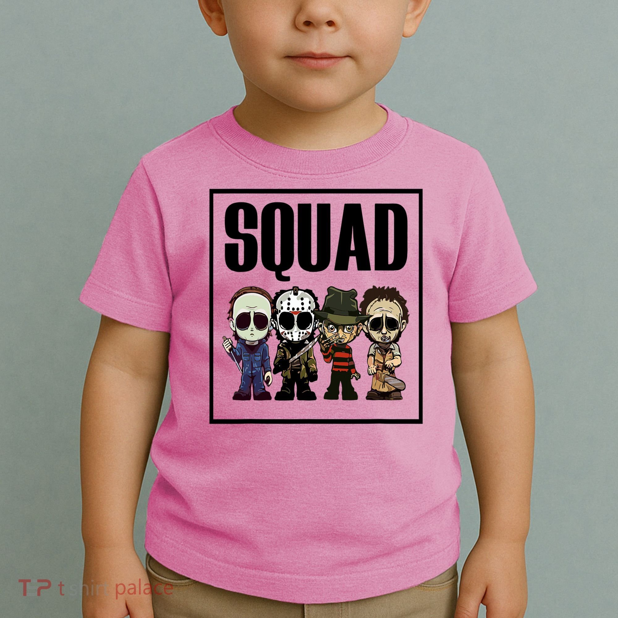 Halloween Shirt Squad Horror Character Toddler T-Shirt
