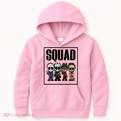 Halloween Shirt Squad Horror Character Kids Hoodie