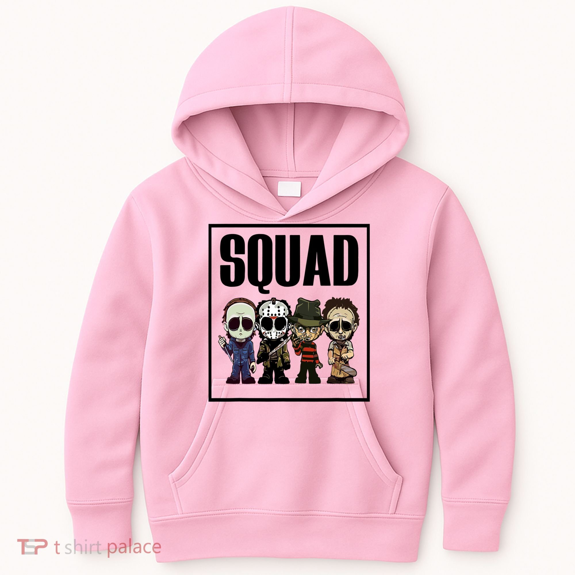 Halloween Shirt Squad Horror Character Kids Hoodie