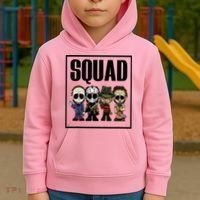 Halloween Shirt Squad Horror Character Kids Hoodie thumb 2