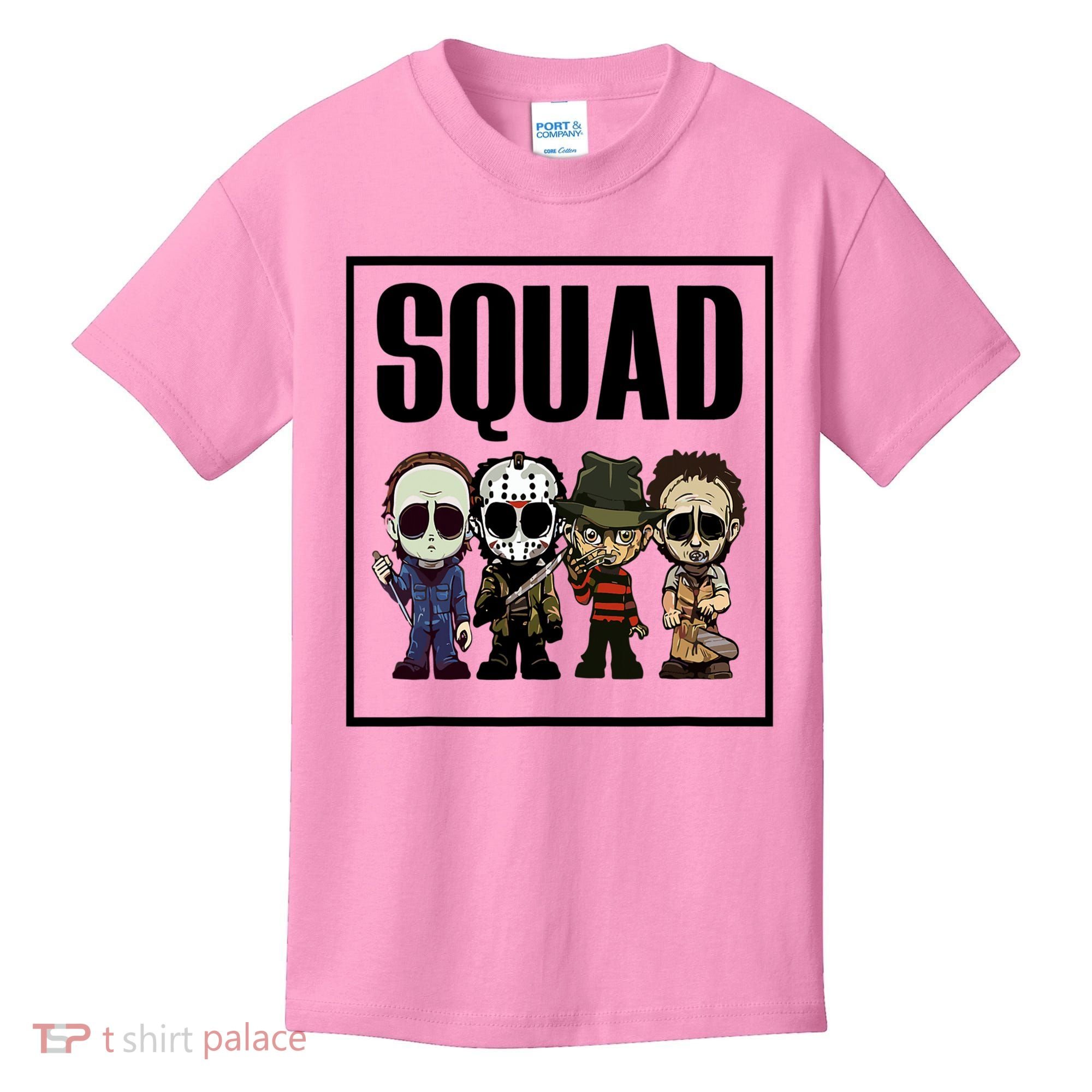 Halloween Shirt Squad Horror Character Kids T-Shirt