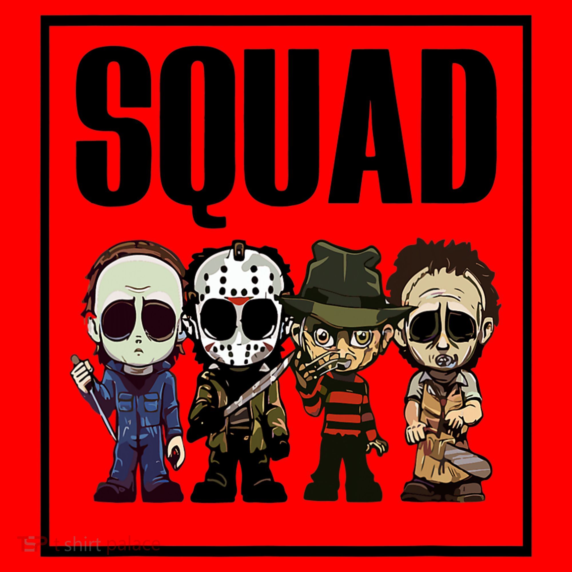 Halloween Shirt Squad Horror Character Santa Hat