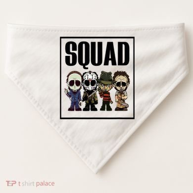 Halloween Shirt Squad Horror Character USA-Made Doggie Bandana