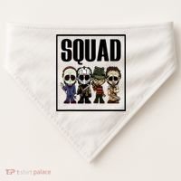 Halloween Shirt Squad Horror Character USA-Made Doggie Bandana thumb 0