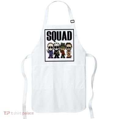 Halloween Shirt Squad Horror Character Apron
