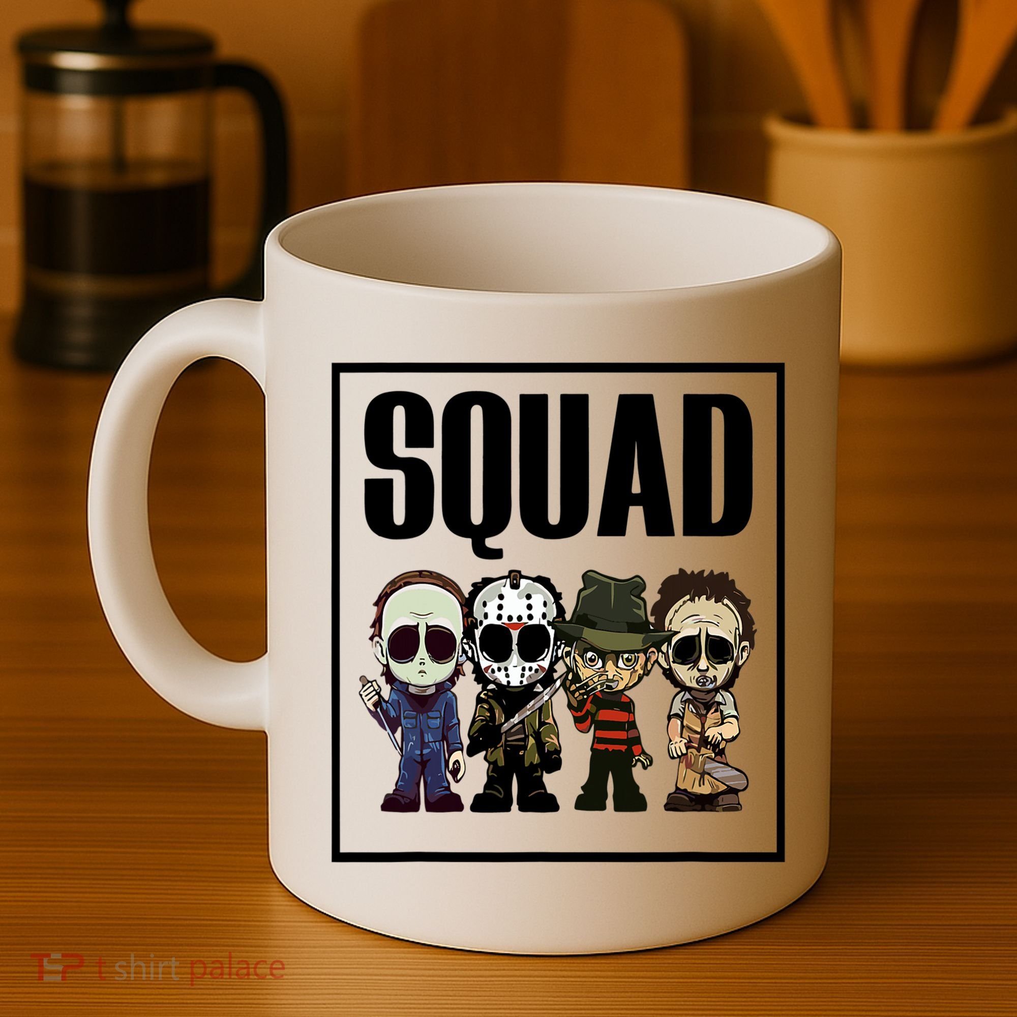 Halloween Shirt Squad Horror Character Coffee Mug