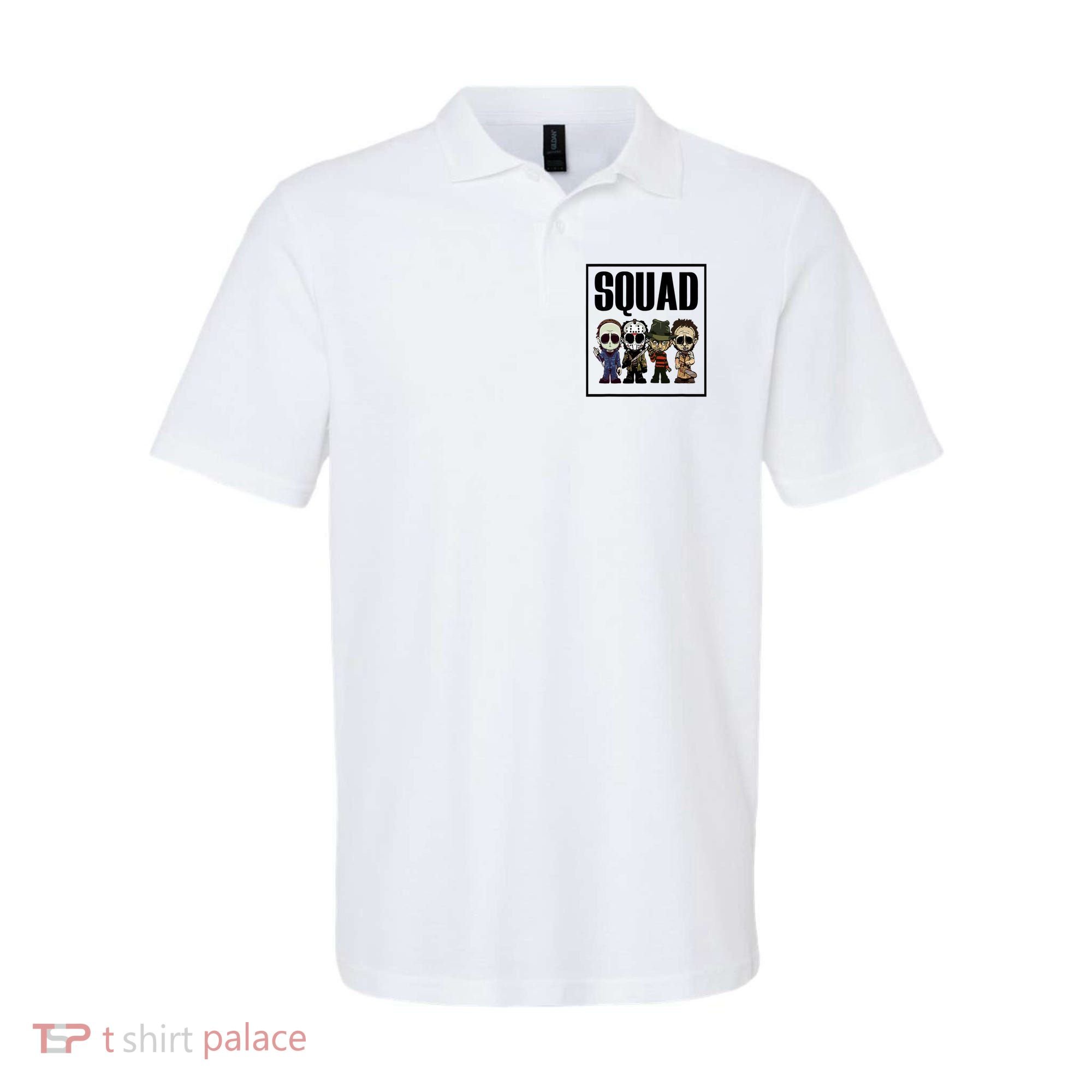 Halloween Shirt Squad Horror Character Polo