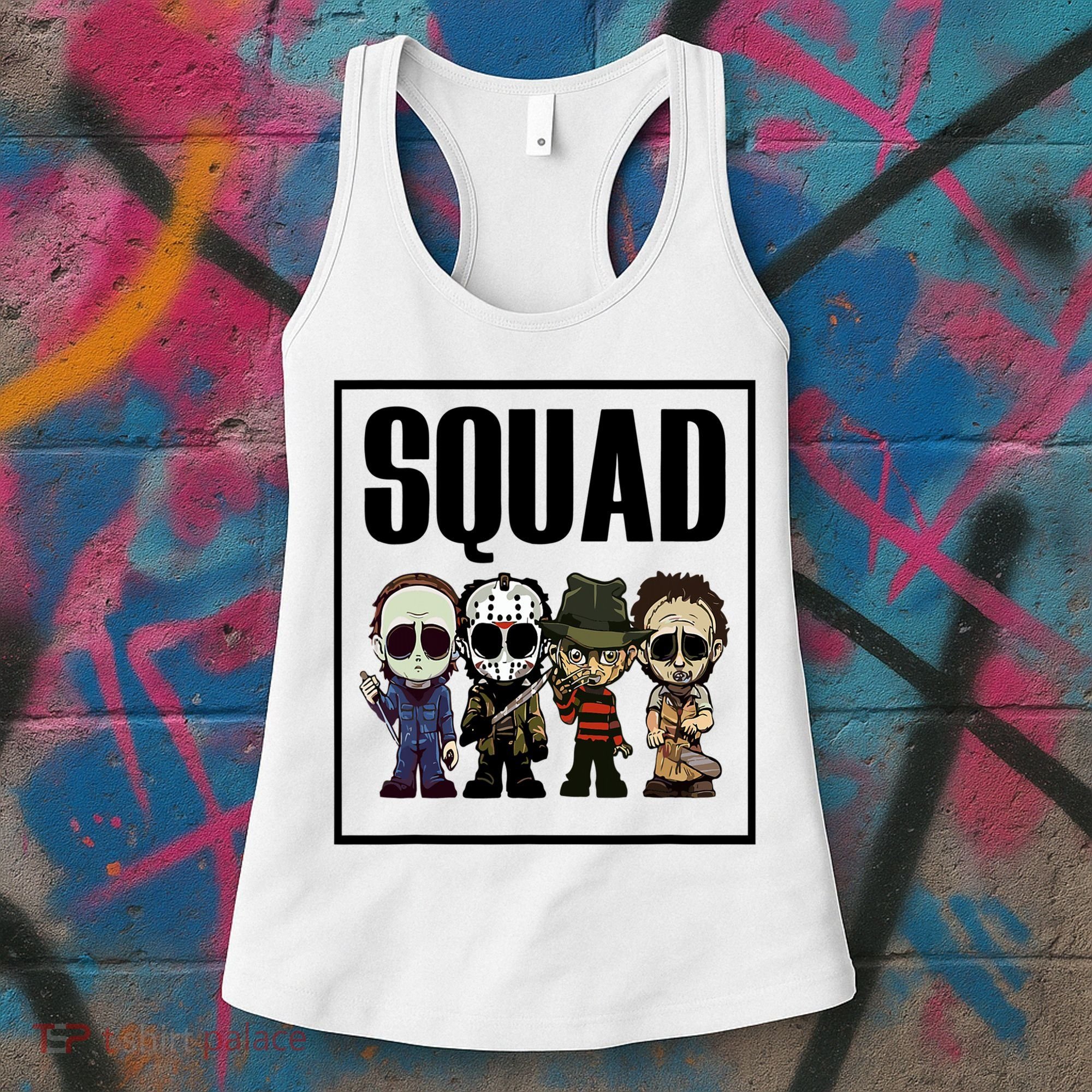 Halloween Shirt Squad Horror Character Women's Tank Top