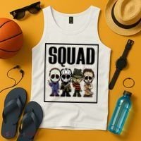 Halloween Shirt Squad Horror Character Tank Top thumb 4